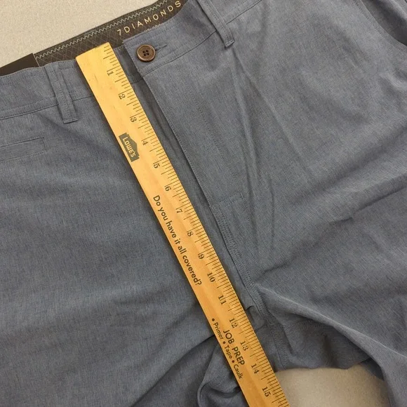 7 Diamonds Velocity Performance Shorts Mens 40 Steel Blue 4-Way Stretch New - Picture 5 of 10